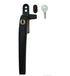 COCKSPUR Window Handle for Aluminium & UPVC  Casement Windows- BLACK-LEFT HAND